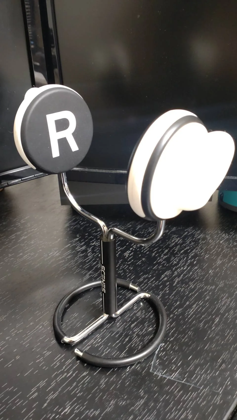 SCENES Lifelike stand used with CS-10EM microphones for binaural and ASMR recording