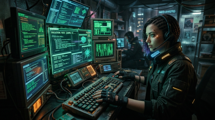 Cyberpunk Hacking Terminal Sound Effects Pack