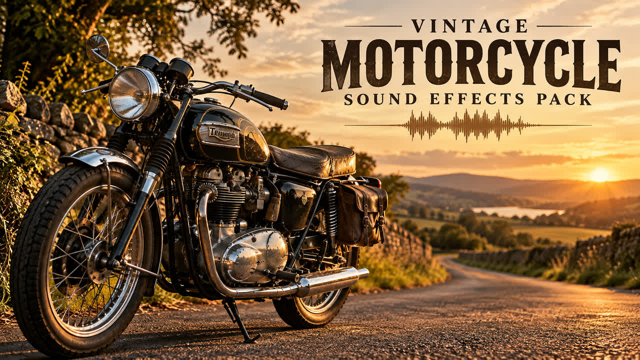 Vintage Motorcycle Sound Effects Pack